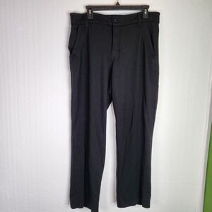 Lee Comfort Fit Black Wide Leg Pants Womens Size 14 Medium Stretch Trousers